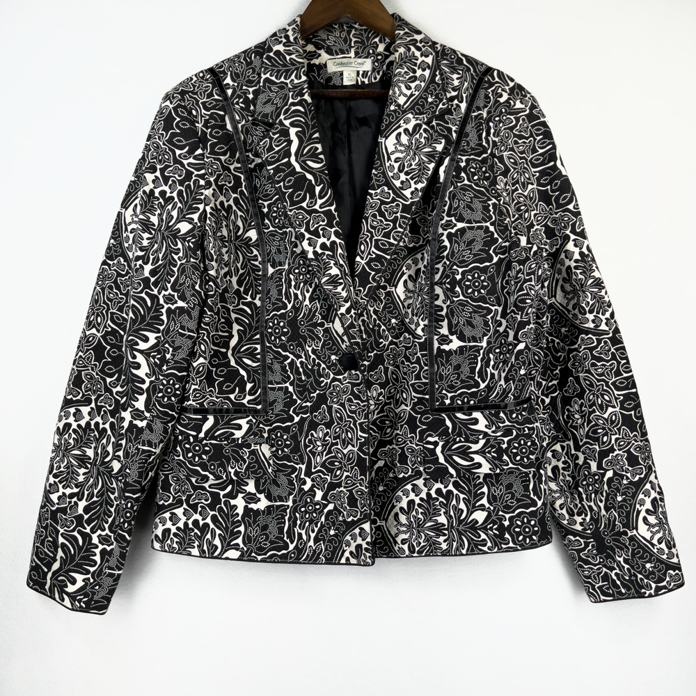 Coldwater Creek Tapestry Blazer Size XL Paisley Whimsigoth Cottagecore Vintage